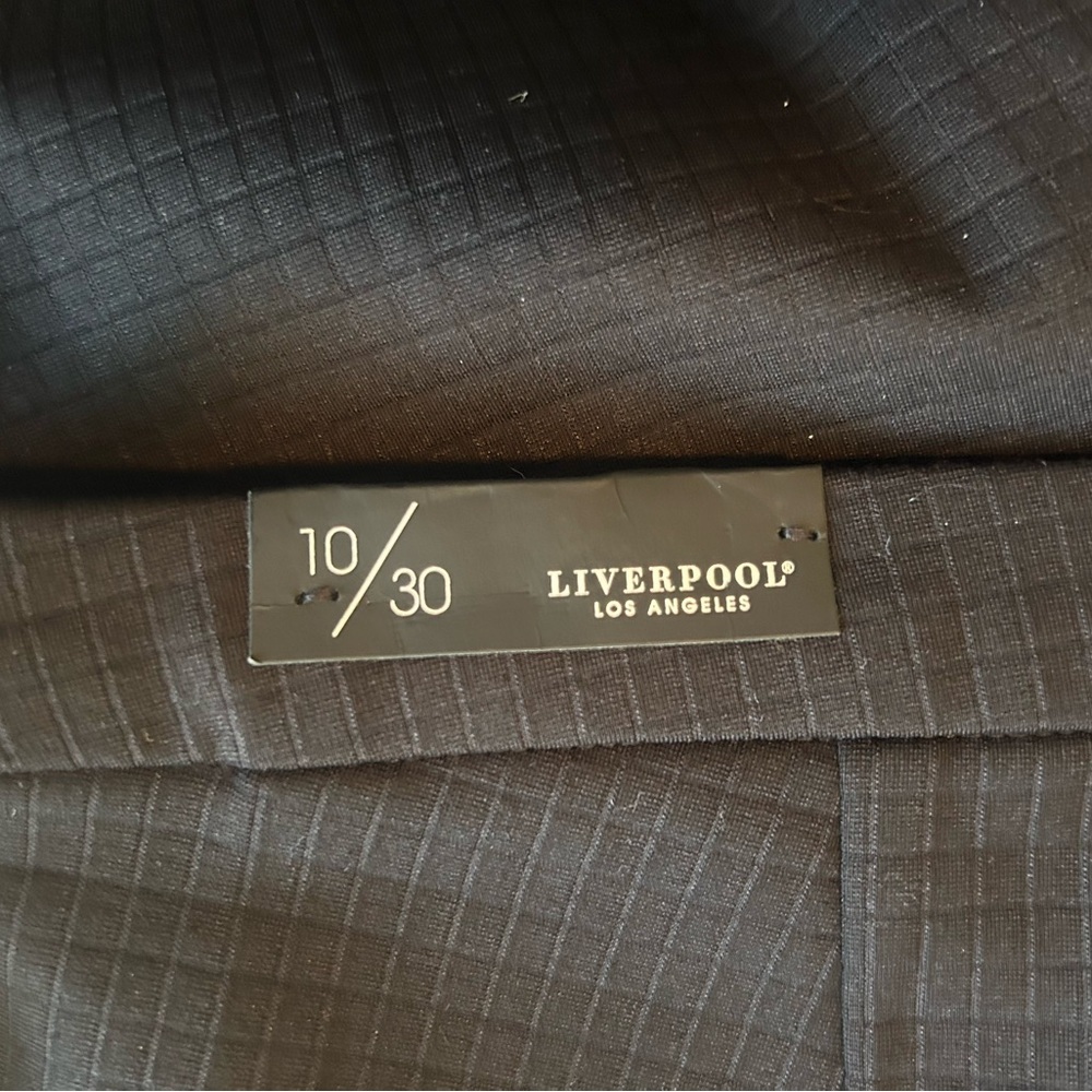 NWT Liverpool Tyler Textured Black Trousers with Elastic Waist Sz 10/30 - Picture 8 of 10